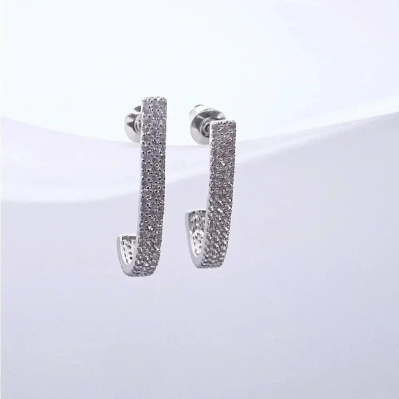 Long Hoop Earrings - Picture 2 of 5